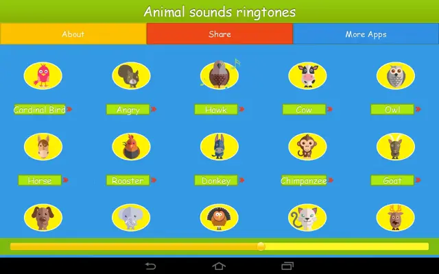 Animal sounds ringtones android App screenshot 1