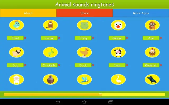 Animal sounds ringtones android App screenshot 3